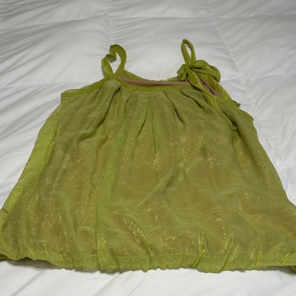 Studio Y Lime Green Tie-Shoulder Camisole